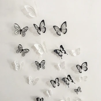 18Pcs/Pack 3D Crystal Motýľ Samolepky na Stenu Tvorivé Motýle s Diamond Domova detská Izba Dekorácie Umenie Stenu