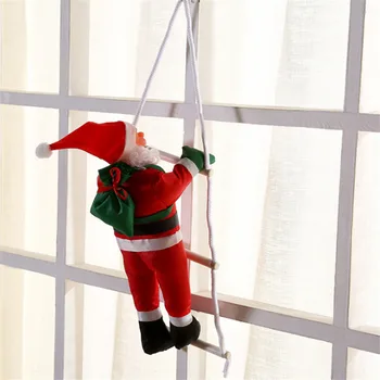 2022 Nový Rok Darček 25cm/30cm Tvorivé Santa Claus Lezenie Rebríky Ozdoby, Vianočné Dekorácie pre Domov Vianočný Strom Prívesok