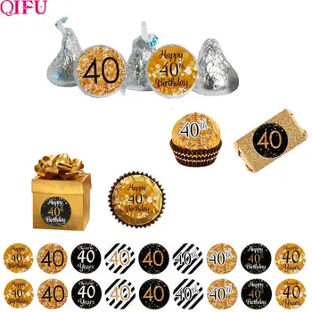 Black Gold Balón Nastaviť Happy Birthday 40 Rokov Balóny 40 rokov Narodeniny Dekorácie Hurá do 40 Rokov Narodeninovej Party Dodávky