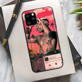 Rapper 2pac Tupac Telefón puzdro Pre IPhone 13 Mini 12 11 Pro Max Xs X Xr 8 7 Plus Se 2020 Silikónové Krytie