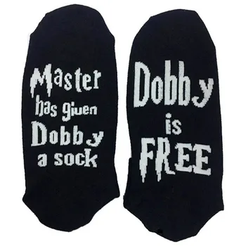 Módne Slipy Majster Dal Dobby A Ponožky HP Dobby Je Zadarmo Ponožky, Bavlnené Ponožky Vytlačiť List Roztomilý Meia Zábavné Ponožky