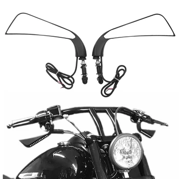 Pre Harley Sportster XL 1200 883 Turné Dyna V-Rod Road King Softail Motocykel 8mm Spätné Zrkadlá S LED Zase Signálneho Svetla