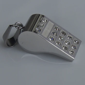 Cool whistle cz 316L nerezovej ocele, náhrdelníky & prívesky doprava zadarmo 3 farba k dispozícii mužov šperky
