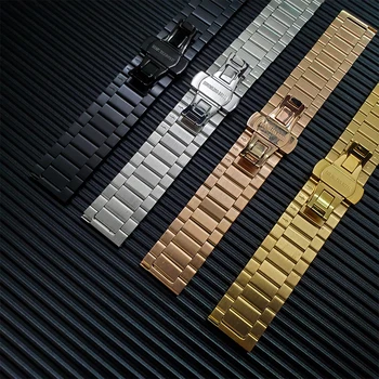 Motýľ Kovovou sponou Pásik Pre Samsung Galaxy Watch4 Klasické 42mm 46 mm/Galaxy Sledovať 4 44 mm 40 mm z Nehrdzavejúcej Ocele Band Náramok