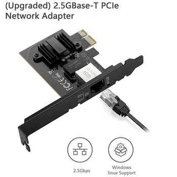 2.5 Gbase-T Pcie Sieťový Adaptér I225V 2,5 G/1 G/100Mbps PCI Express Gigabit Ethernet Karty RJ45 LAN Adaptér Konvertor
