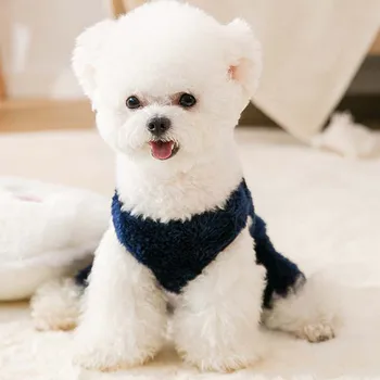 Jesenné a zimné nové šteniatko-psík roztomilý patch pribrala teplé štyri-legged fleece malé a stredné psa, mačky, pet oblečenie