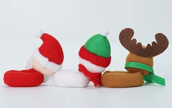 Vianočné poháre na Víno, Krúžky Dekorácie Nový Rok 2022 Snehuliak Elk Santa Claus Dekorácie pre Domov Tabuľka Dekor Bar Dodávky