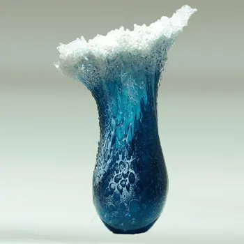 Vlna Váza Simulácia Modré More Vlna Váza Ručné Živice Krásne Vlny Na Umenie Váza, Dekorácie, Domáce Dekorácie