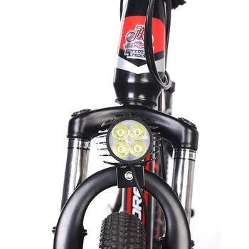 4 LED Elektrický Skladací Bicykel Predné Svetlo Hliníkové 12W Klince Horn Svetlometu Nepremokavé Cyklistické Svetlo Blesku Cyklistické Vybavenie