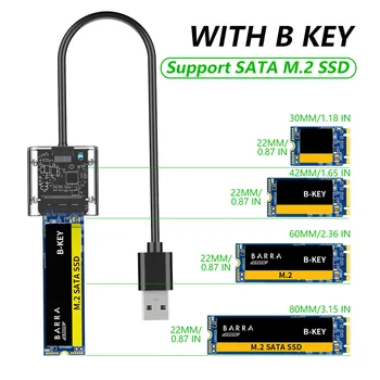 Transparentné USB3.0 Gen1 SSD ssd SATA HDD Enclosure Dohody M. 2 Krytu vysokorýchlostné Vynikajúce Adapter Pre SATA M. 2 SSD