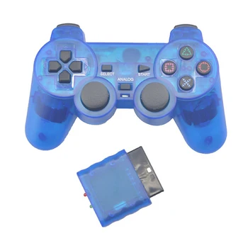 Transparentné Farby Bezdrôtový Gamepad Pre Sony PS2 2.4 G Vibrácií Ovládač Blutooth ovládač Pre Playstation 2 Joypad