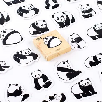 45 Ks /Pack Roztomilý Zvieratá Panda Dekorácie, Samolepiace Nálepky Diy Cartoon Nálepky Denník Nálepky Zápisník Nálepky Na Kancelárske Potreby
