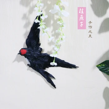 Umelý Vták Lietajúci Lastovička Zvieracie Figúrky Miniatúry Nástenné Závesné Dekorácie Remesiel Ozdoby Sochy 2021