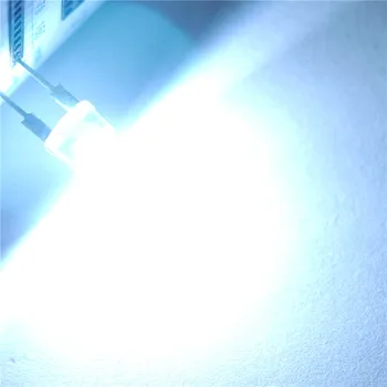 LED light-emitting diode slamený klobúk 8 MM biele vlasy biele svetlo (20pcs)