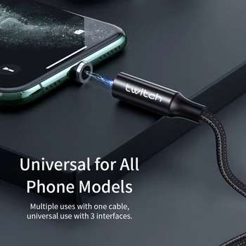 Škubnutí 2M USB Typu C Magnetické Kábel Pre Samsung galaxy A50 s8 poznámka 8 plus Mobilný telefón, Rýchlo Nabíjačky Typ Magnetu-c nabíjací Kábel