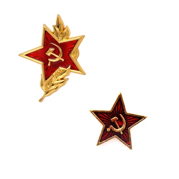 Sovietskej Červenej Armády CCCP Červená Hviezda Odznak Kolíky REPUBLÍK ruskej Kladivo Kladivo Smalt Symbol Klopě Pin Pre Kabát Spp