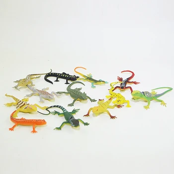 12pcs Model lizard hračka Plaz Simulácia plastové lesa wild animal model hračky, ozdoby PVC figúrka domova Darček Pre Deti
