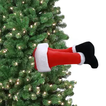 1pc Tvorivé Ozdoby na Vianočné stromčeky Santa Dekorácie Predstavujú-možnosť Plnené Santa Nohy Ornament na Home Office Nový Rok Vianočné bábika