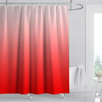 Gradient Sprchový Záves Kúpeľňa Záclony Nepremokavé Polyesterové Tkaniny Kúpeľňa Záves s Hákom Sprchový Záves