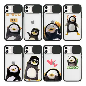 Penguin Pengsoo roztomilý kreslený Telefón Prípade Transparentné pre iPhone 7 8 11 12 se 2020 mini pro X XS XR MAX Plus