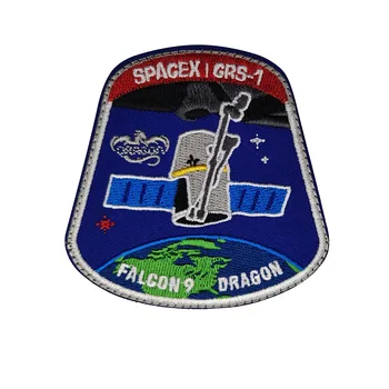 Vyšívané Spacex Vesmírne Stanice Astronaut Patch Znak Vojenskej Misie Falcon Dragon DIY Príslušenstvo Pre Oblečenie Bundy