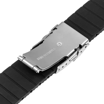 Silikónové Gumy Watchband pre Apple Hodinky iWatch Series 5 4 3 2 1 44 mm 40 mm 42mm 38 mm Nerez Prackou Kapela Živice Popruh