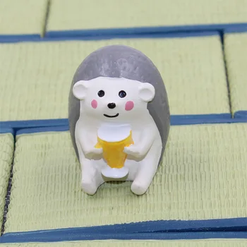 Decole Čierna Mačka, Medveď, Jež Miniatúrne sošky Japonsko Zakka Zvierat Domáce Dekorácie Záhrada Živice plavidlá hračka Bonsai Ozdoby