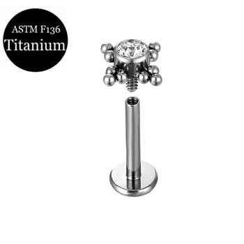 ASTM F136 Titánu, Pery, Nechty Stud Náušnice vo Vnútri Kruhového Tvaru Multi Style Stud Pery Ucho, Kosti Stud Ear Piercing Šperkov
