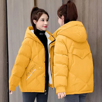 Nové 2020 žien strednej dĺžky hrubé zimné kabát s kapucňou bavlna kabát ženy kórejský voľné dole vetrovka kabát žien kabát