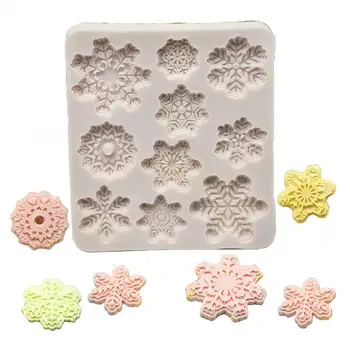 Snowflake Epoxidové Silikónové Formy Čokoládové Cukrovinky Formy Vianočné DIY Pečenie Nástroj DIY Pečenie Nástroj