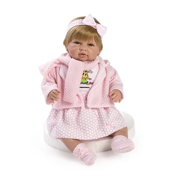 Berbesa, Sara bábika ružová bunda 50 cm, dieťa dať dievčatá dar (52101)