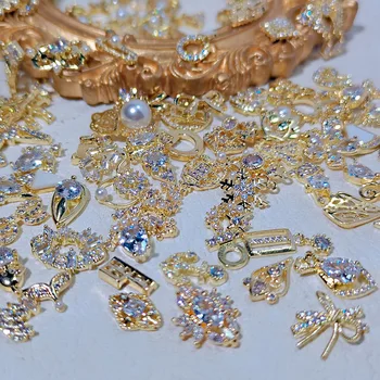 50/100ks Luxusné Zirkón Nail Art Charms Náhodné Multi-Tvary Kryštálov Kamienkami Šperky Pre Nail Art Dekorácie-Nálepky 3D Čaro
