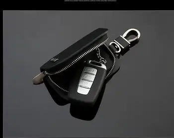 Black Mráz Kožené Auto krúžok na kľúče key kryt Pre Lexus Chevrolet Citroen Ford Audi BMW Buick Cadillac Acura Infiniti Nissan Kľúč