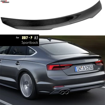 Carbon Fiber Lesk Skončil Zadný Kufor, Zadný Spojler palúb Boot Pery Taill Krídla pre Audi 2017 - 2022 A5 B9 4-Dverové Sportback