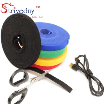 10 M/roll magic pásky nylon zväzkovače Šírka 1,5 cm drôtu riadenia kábel väzby, 4 farby na výber z DIY
