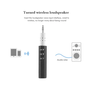 VAORLO Bluetooth Prijímač AUX 3,5 mm Jack Handsfree Bluetooth Súprava do Auta Hudby Audio Bezdrôtový Vysielač Adaptér Pre Auto Slúchadlá
