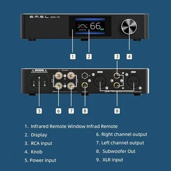 SMSL DA-9 Vysoko Kvalitný Zosilňovač Bluetooth 5.0 Amp APT - X Podporu DA9 s Diaľkovým ovládaním Hifi ZOSILŇOVAČ