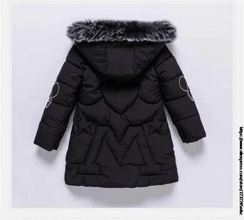 Mickey Mouse dievča oblečenie 3-12 rokov zime čalúnená bunda teplá bunda módne detské kapucí bunda dievčatá umelú kožušinu bunda