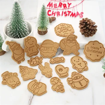 Vianočné Cartoon Biscuit Formy Vianočné Domácnosť, Kutilov, Pečenie Nástroj 3D Stereo Razba Mäkké Cukrovinky, Sušienky Ručne Plesní