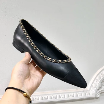 Francúzsky chareCC dámske topánky sú najviac hodné klasický štýl s silné päty, námestie hlavu, zodpovedajúce farbám, mäkké kožené hornej
