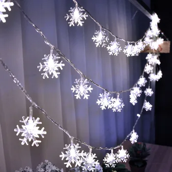 10leds Víly Vence LED Star Snowflake String Svetlá na Vianočný Stromček, Dekorácie pre Domov Vonkajšie Svadobné Dekor Napájaný z Batérií