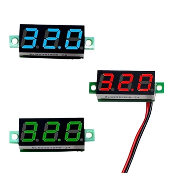 10Pcs/Veľa DC 4.5 V 30V Digitálny LED Displej Voltmeter Mini Dvoch-drôt Voltmeter Tester Červená Modrá Zelená Napätie Panel Displeja Meter