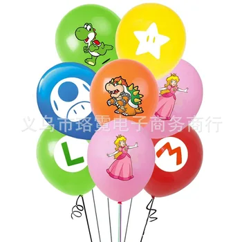 12pcs Super Mario Cartoon Balón Hračky Mario Bratia Luigi Peach Princess Húb Tému Balón Narodeniny, Party Dekorácie Nastaviť