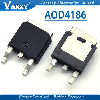 10pcs AOD4186 NA-252 D4186 TO252 N-Kanál Rozšírenie Režime Oblasti Efektu Tranzistora