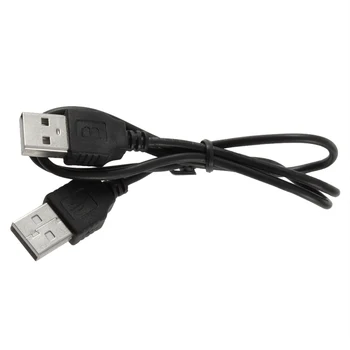 1pcs veľkoobchod Black USB 2.0 Samec Samec M/M Predĺženie Konektor, Adaptér, Kábel Kábel Drôt, Veľkoobchod