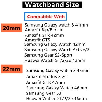 20 mm 22 mm Pletená Sólo Slučky Pásmo pre Samsung Galaxy aktívny 2/watch 3/46 mm/42mm/Výstroj S3 náramok Huawei sledovať GT/2/2e/Pro popruh
