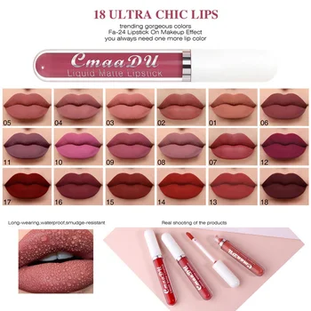 18 Farby, Dlhotrvajúci Nepremokavé Ultra Matný Nahé Tekutý Rúž, Krém Na Pery Komentuje Kozmetika Krása Lip Make-Up Nástroje