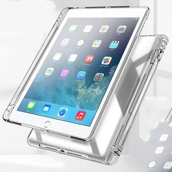 Shockproof silikónové puzdro pre iPad Mini Air Pro 1 2 3 4 5 6 7 7.9 9.7 10.2 10.5 11 pružný nárazník jasné, transparentné zadný kryt
