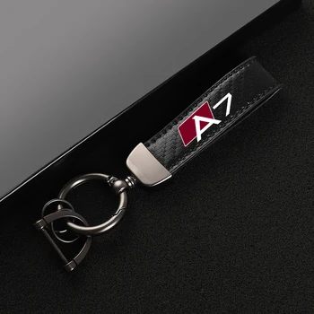 2021 Nové Kožené Podkovy Pracky Keychain Auto Loga Creative Vlastné Krúžok Pre AUDI A3 A4 A5 A6 A7 A8 Príslušenstvo