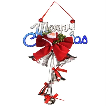 1pc Vianočné Bowknot Dvojité Bell Vianočný Strom Ornament Dvere, Závesné Dekorácie Prívesok adornos de navidad Vianočné Ozdoby